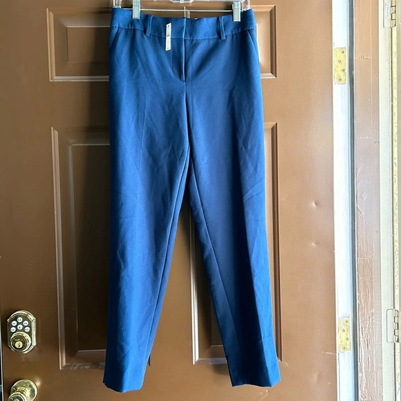 Talbots Women’s (4) Blue Hampshire Ankle Straight Leg Career Pants NWT - Picture 1 of 8